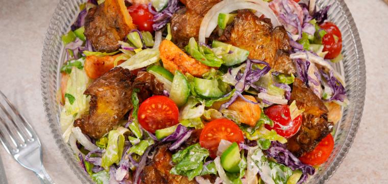 Crispy Kartoffel Döner Salat Crispy Kartoffel Döner Salat