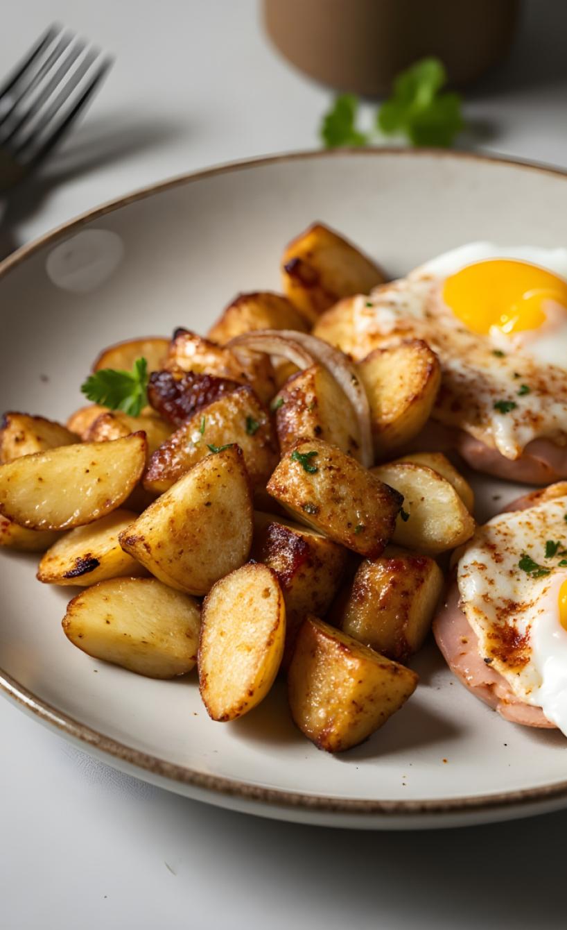 Airfryer Bratkartoffeln mit Leberkäse