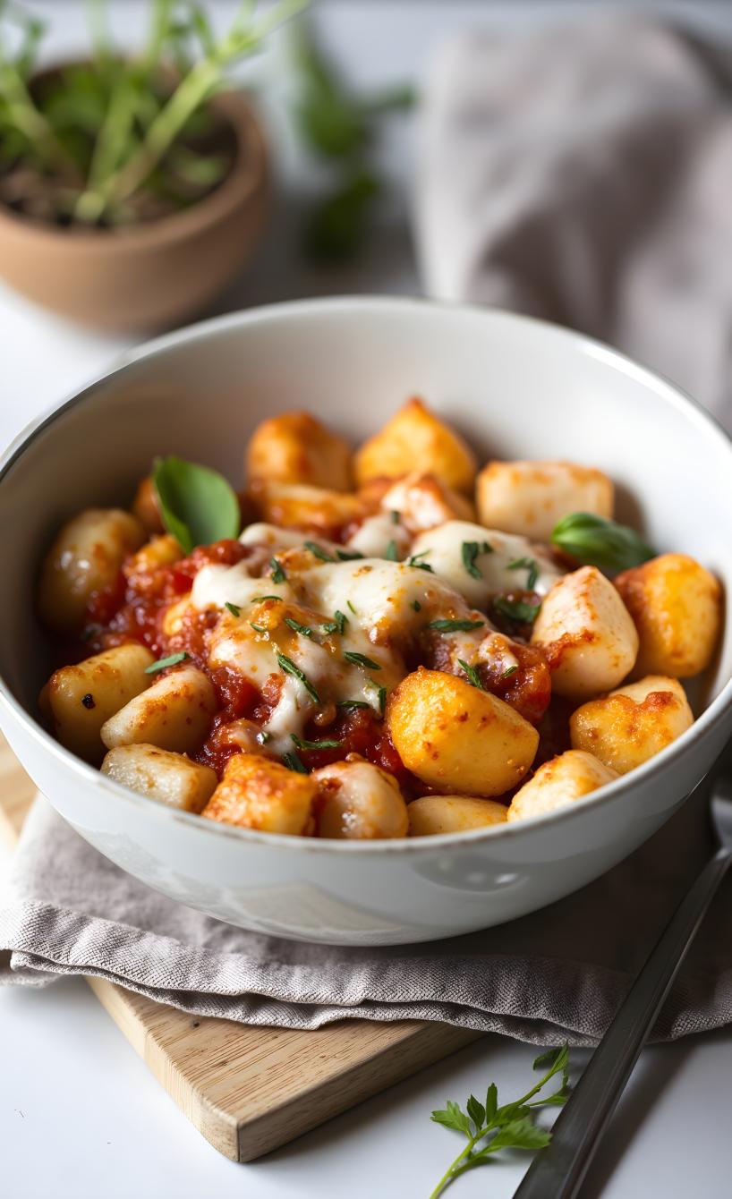 Schnelle Gnocchi mit Provolone und Mozzarella