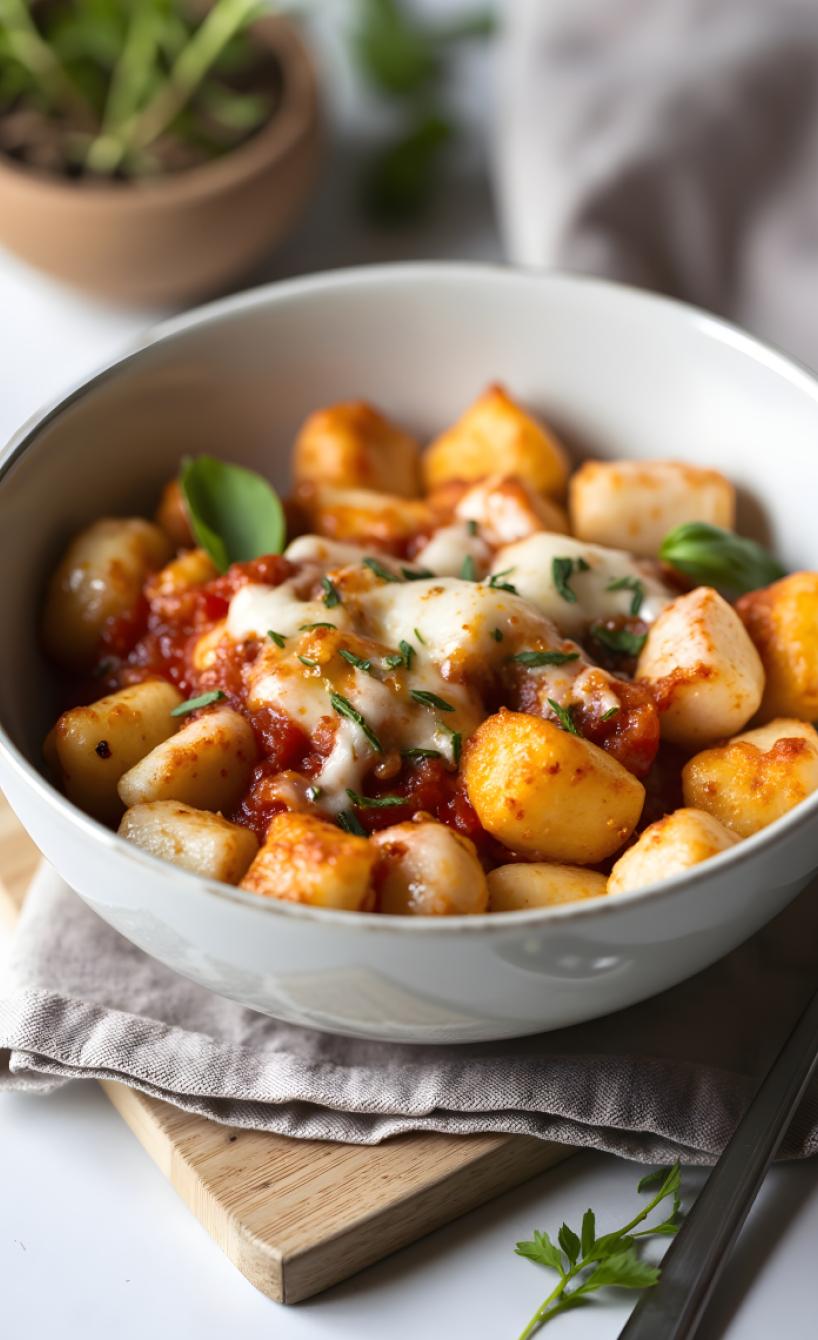 Schnelle Gnocchi mit Provolone und Mozzarella