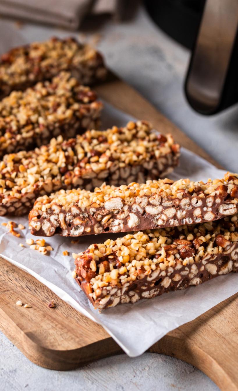 Knusprige Schoko-Nuss-Bars