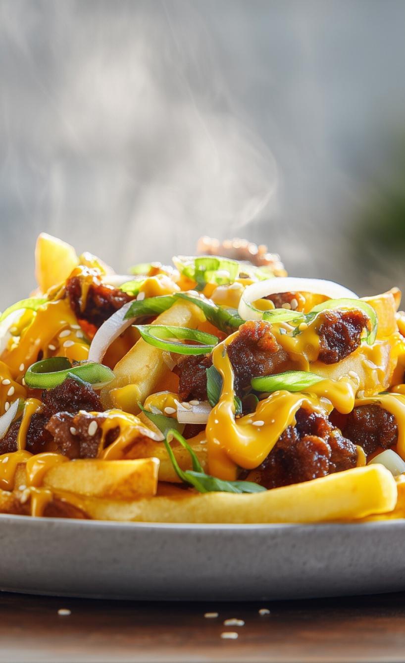 Einfache Cheeseburger-Pommes