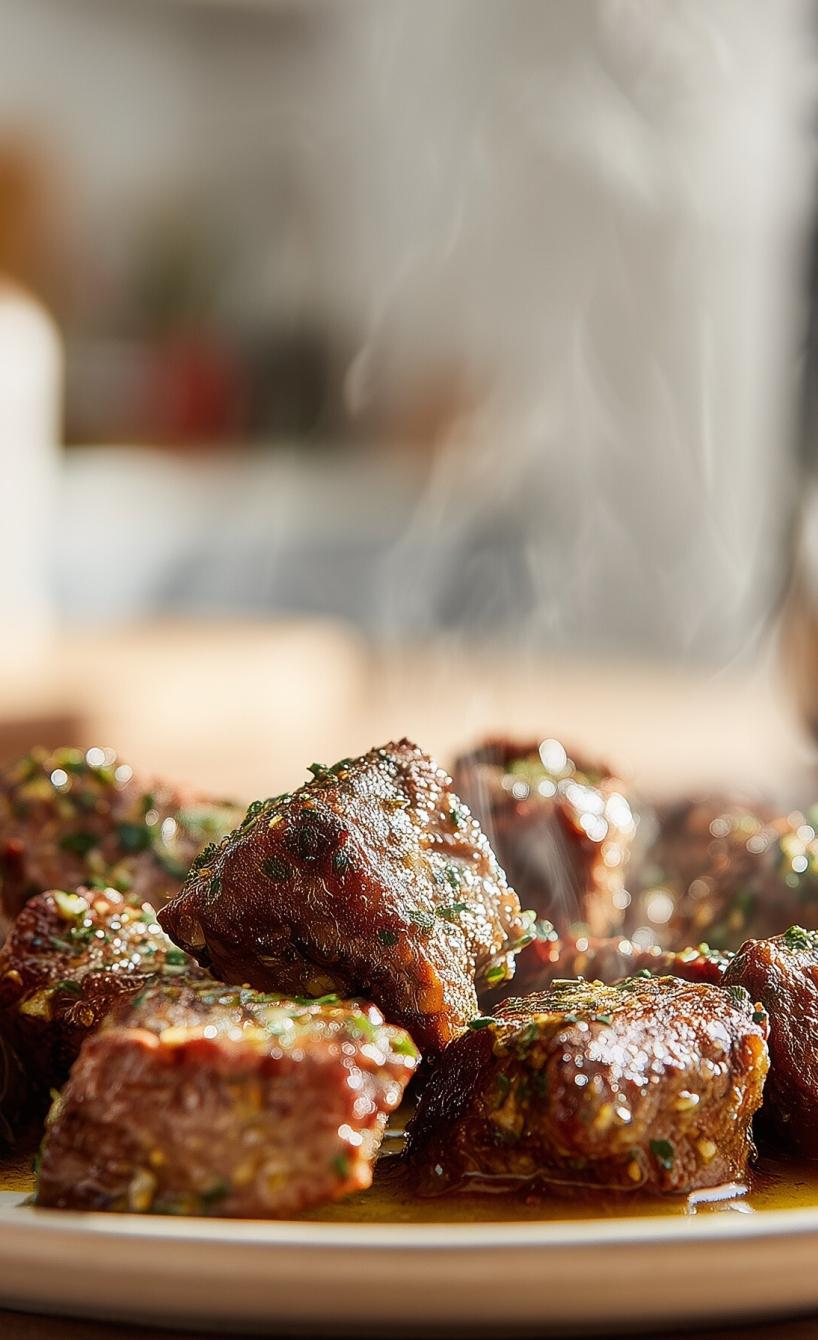 Knoblauch-Steak aus dem Airfryer