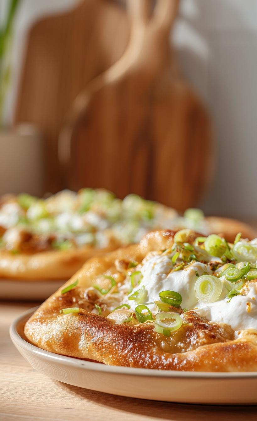 Lángos mit Schmand und Käse