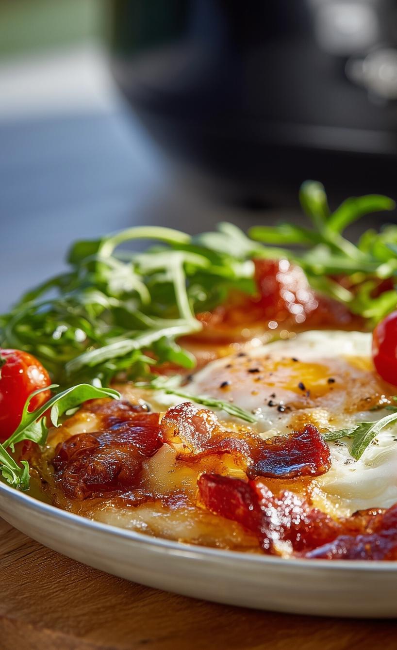 Spiegeleier mit Bacon und Käse