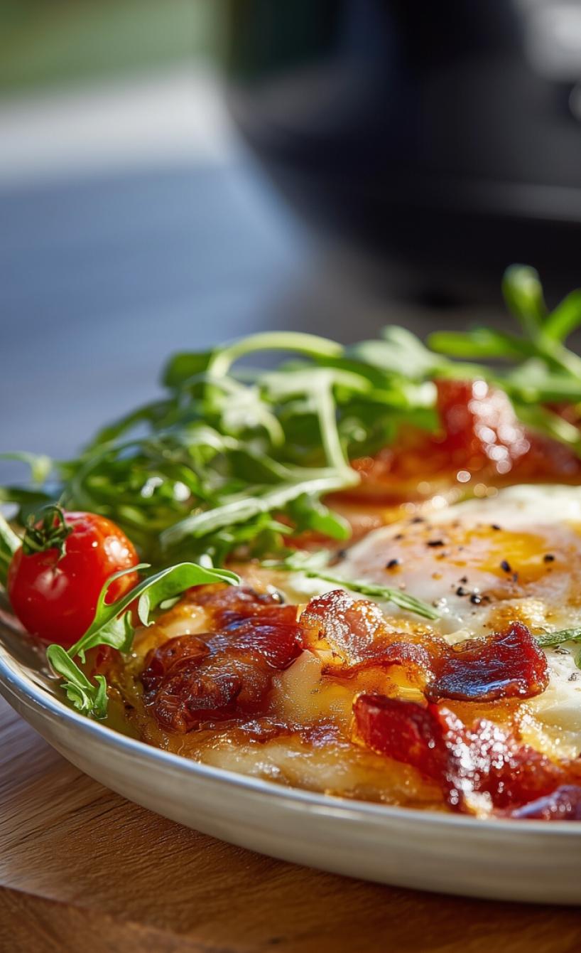 Spiegeleier mit Bacon und Käse