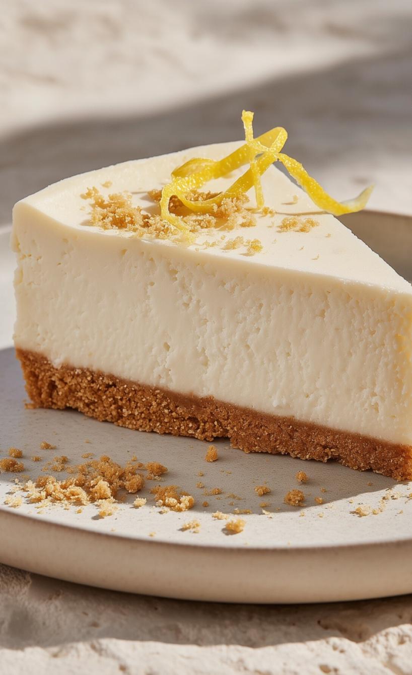 Cremiger Cheesecake mit Keksboden