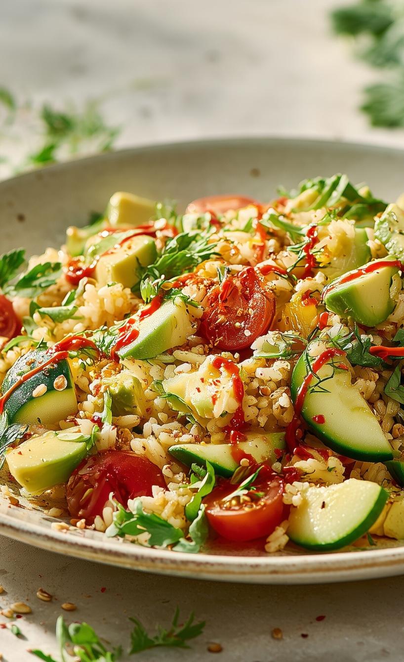 Crispy Reissalat mit Avocado