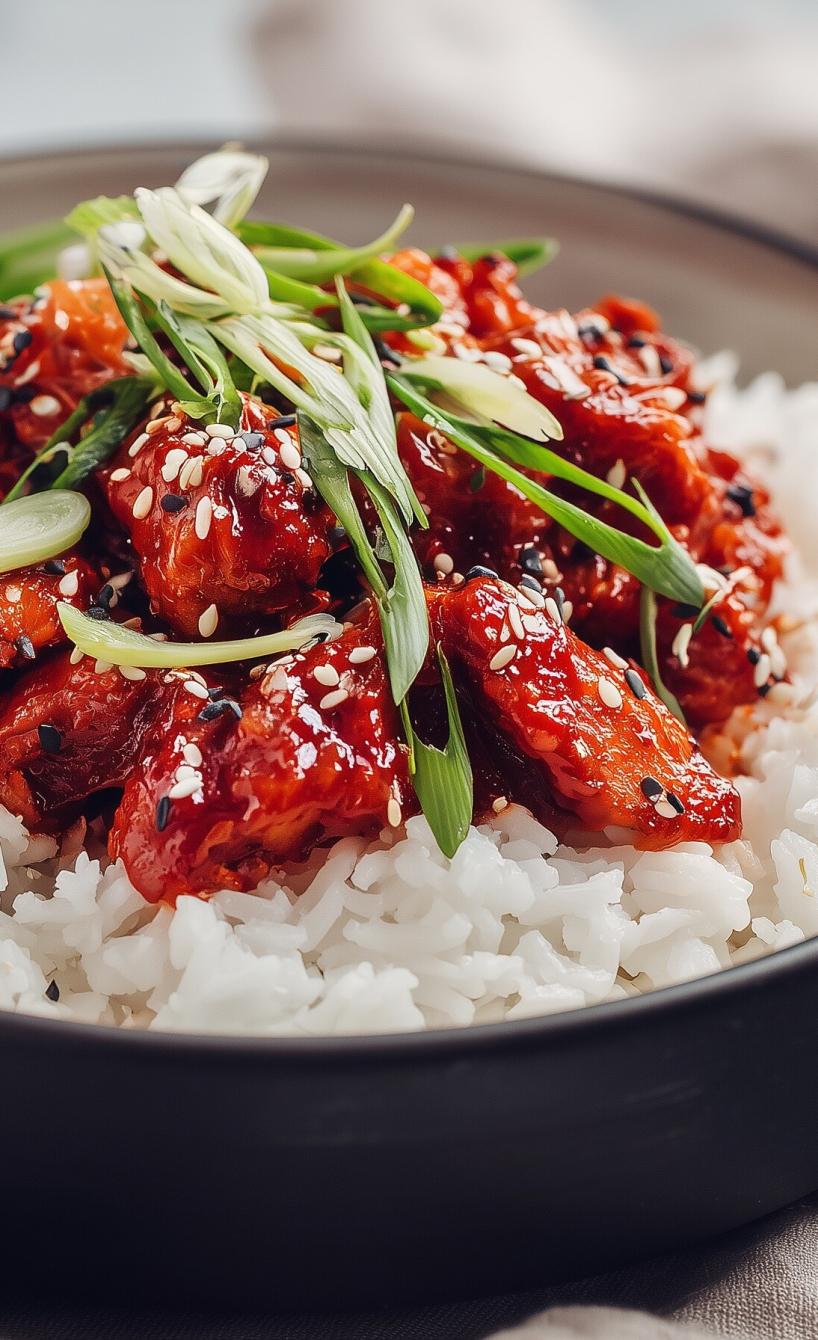 Gochujang Chicken mit Klebreis