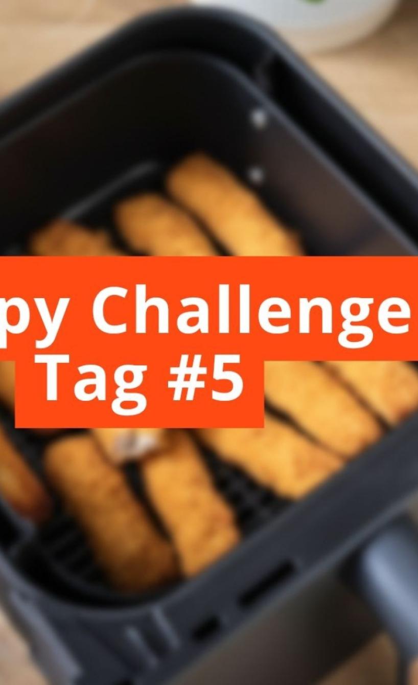 Unscharfes Bild mit Schriftzug Crispy Challange Tag #5