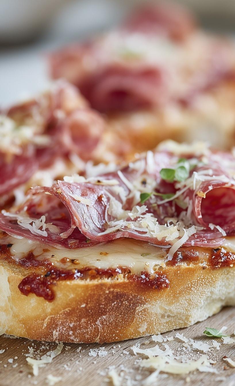 Bistro-Baguette mit Salami und Schinken