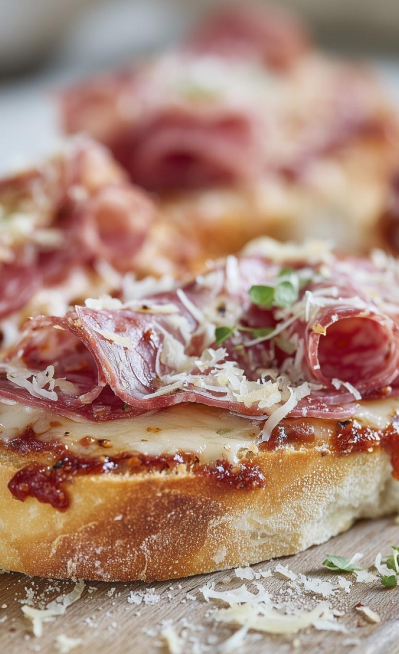 Bistro-Baguette mit Salami und Schinken