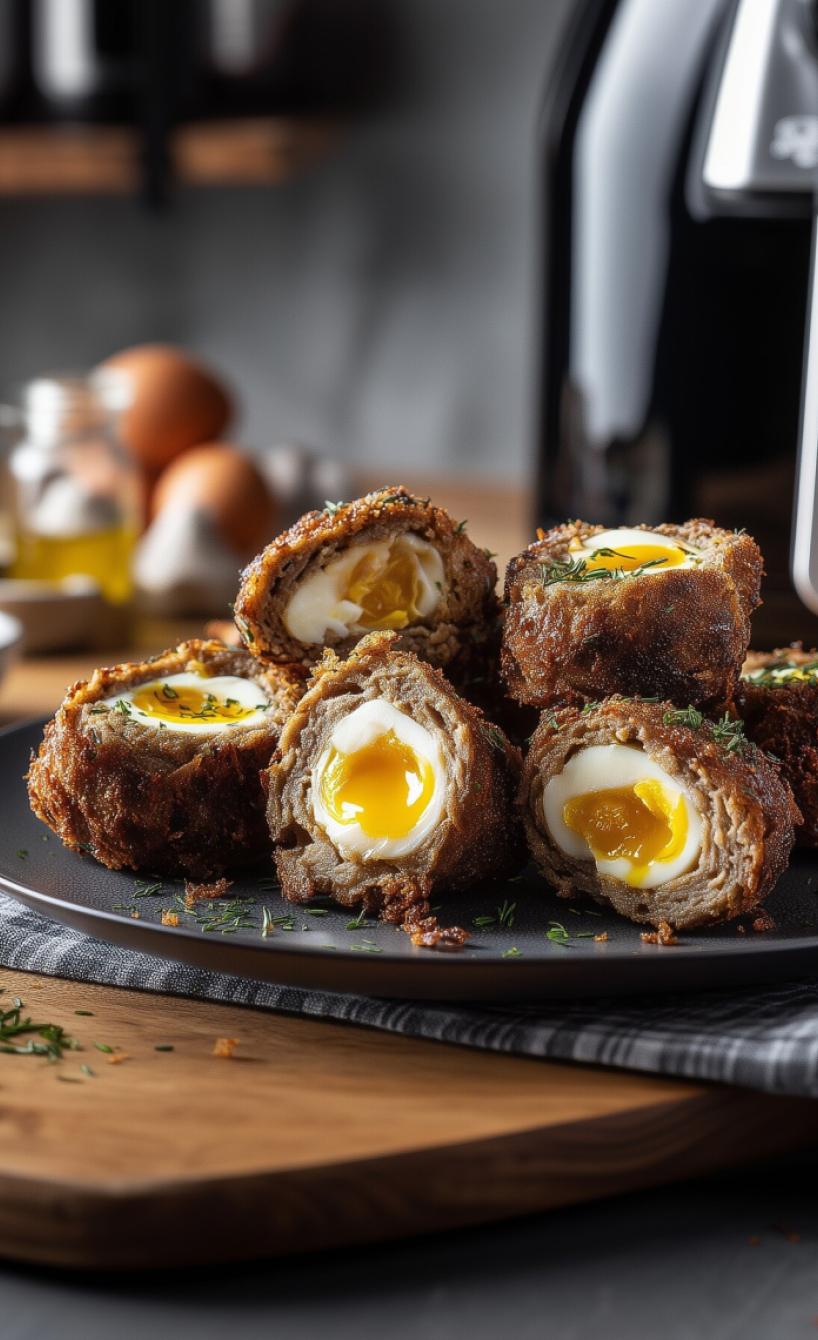 Goldbraune Vogelnester mit Hackfleisch