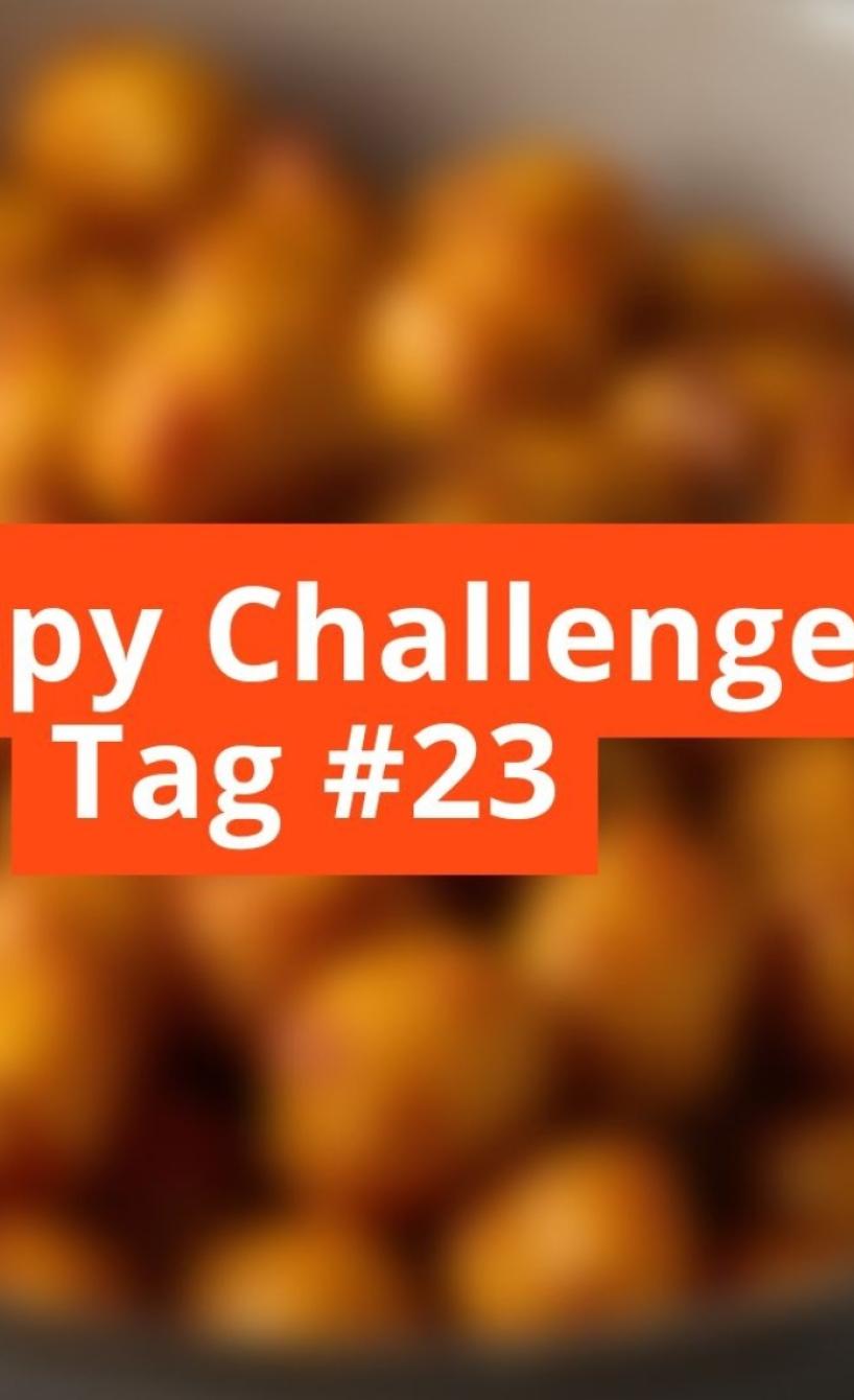 Unscharfes Bild mit Schriftzug Crispy Challenge Tag #23
