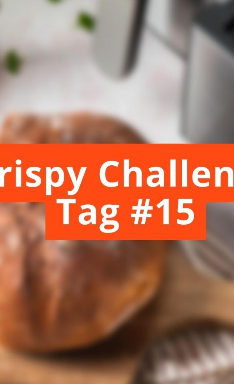 Unscharfes Bild mit Schriftzug Crispy Challange Tag #15