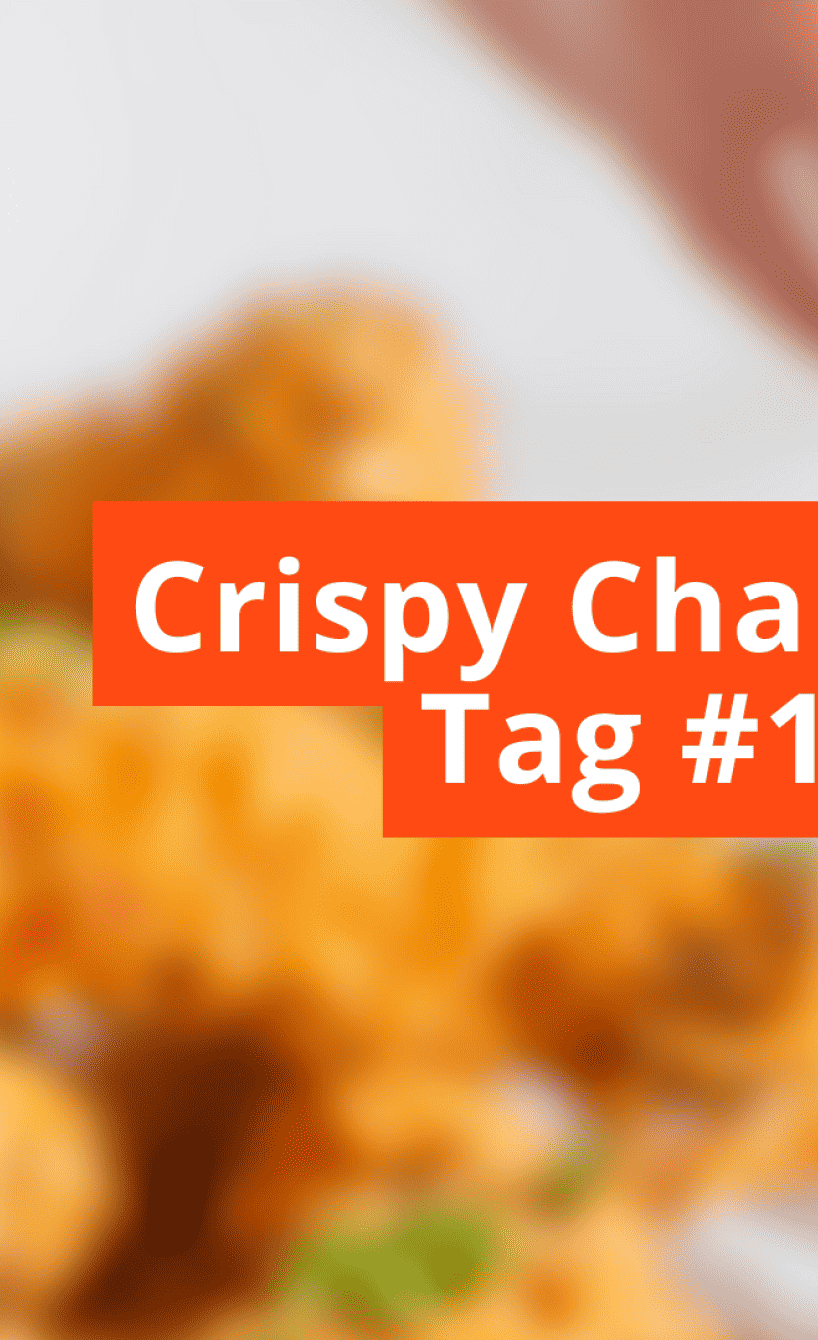 Unscharfes Bild mit Schriftzug Crispy Challange Tag #11