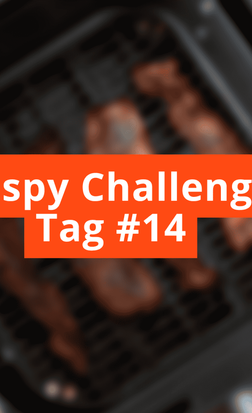Unscharfes Bild mit Schriftzug Crispy Challange Tag #14