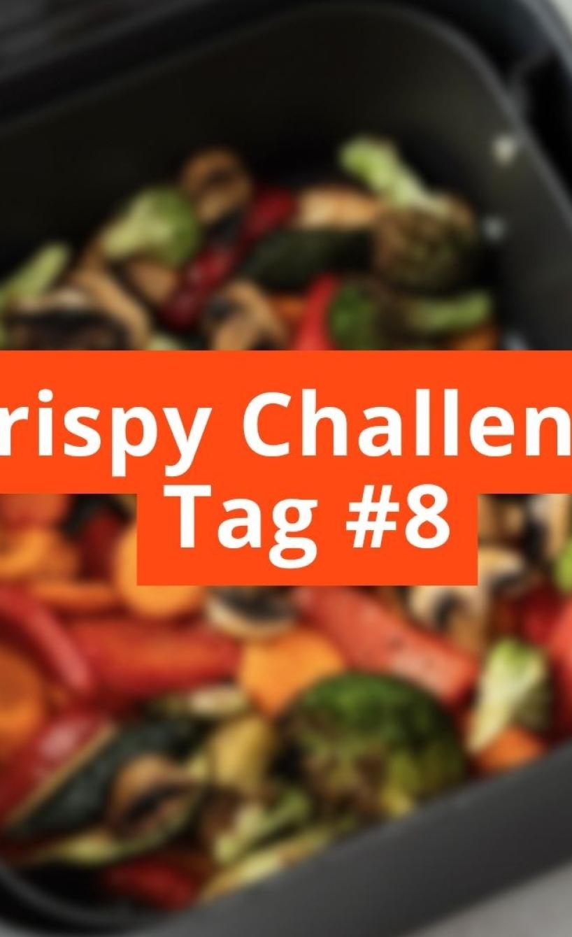 Unscharfes Bild mit Schriftzug Crispy Challange Tag #8