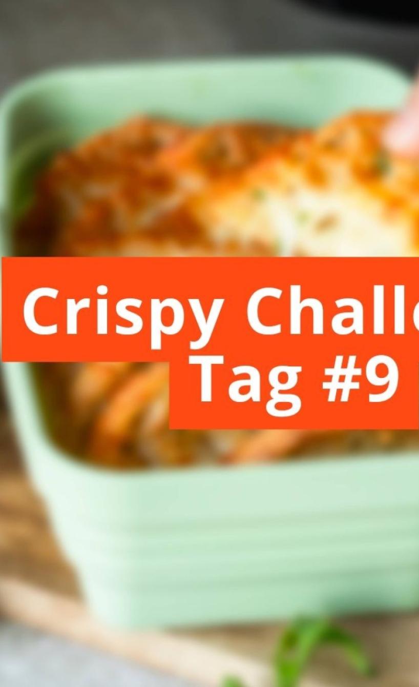 Unscharfes Bild mit Schriftzug Crispy Challange Tag #9