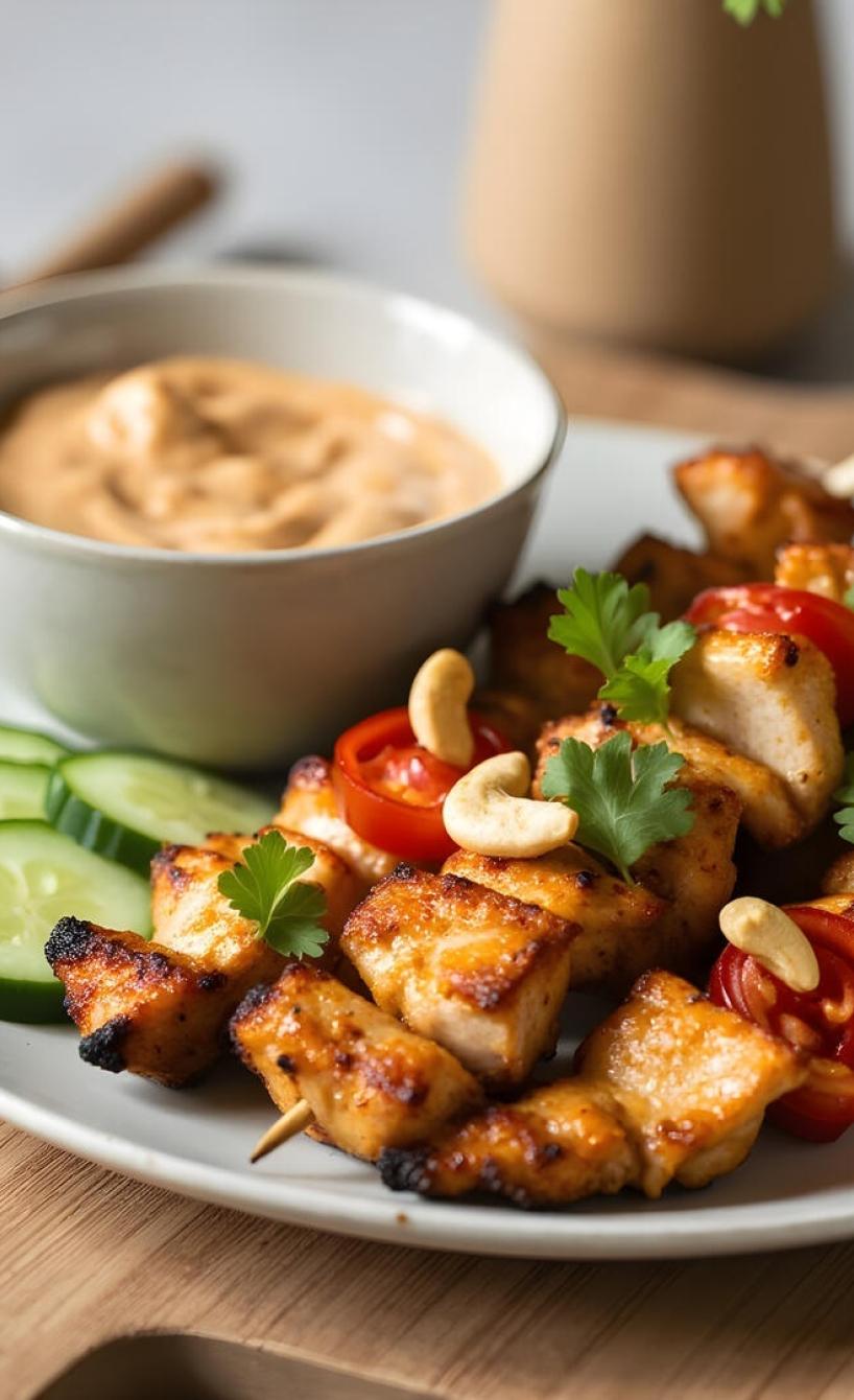 Würzige Hähnchen-Satay-Spieße
