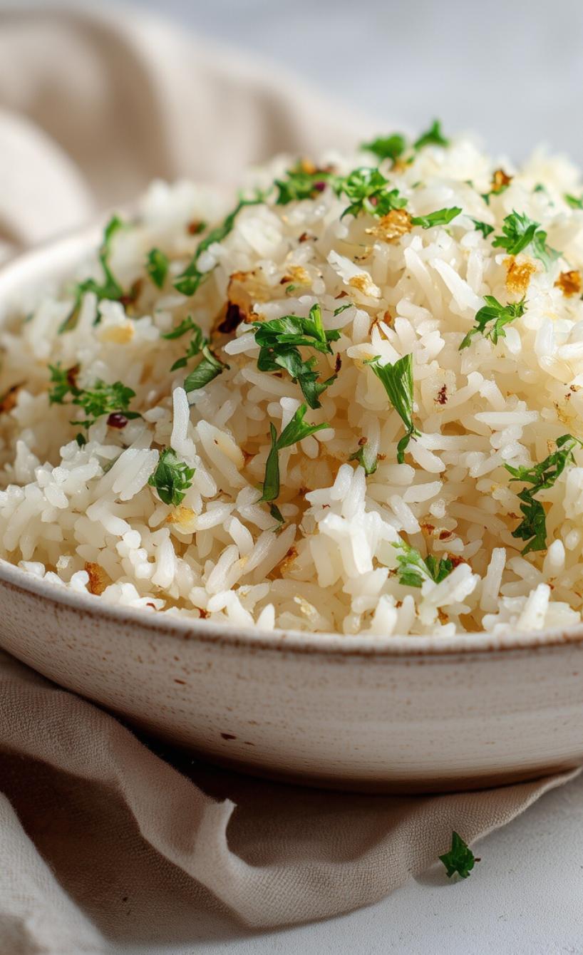 Knoblauch-Reis in 25 Minuten