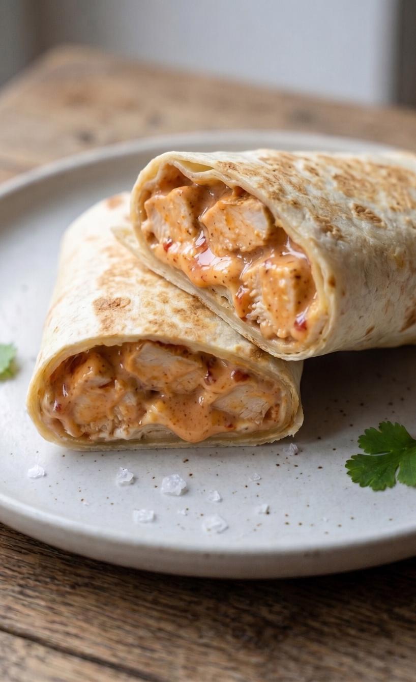 Hähnchen-Wrap mit Sweet-Chili-Sauce in 15 Minuten