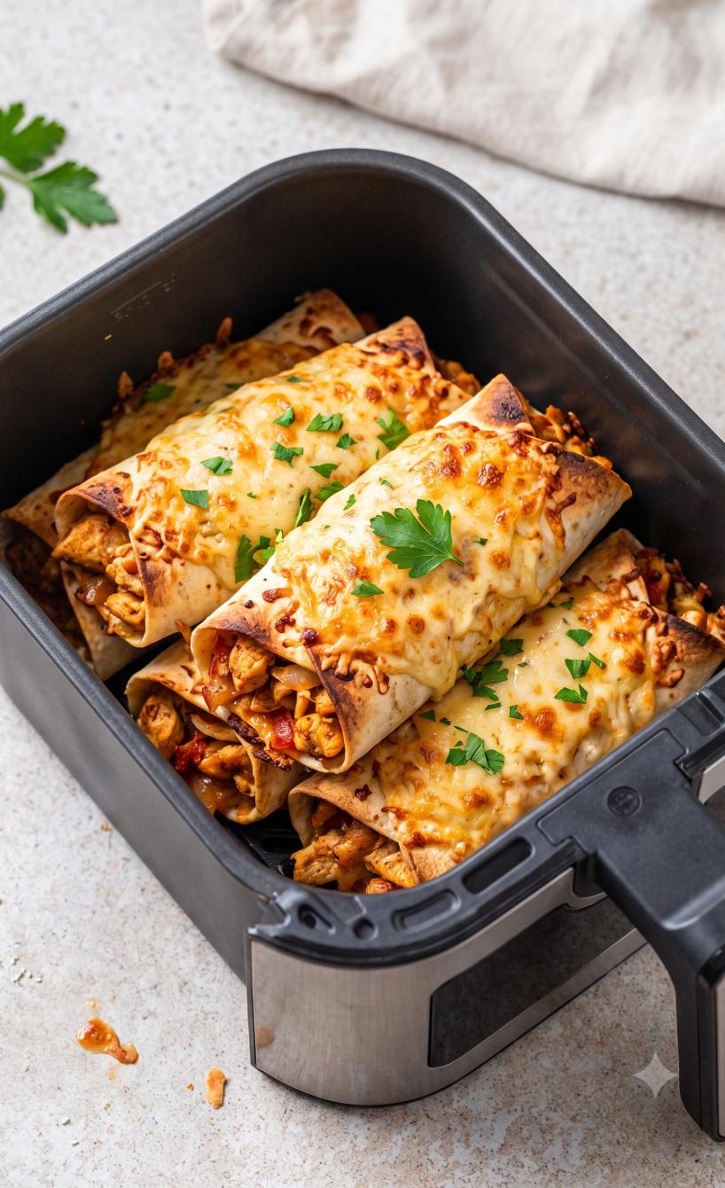 Schnelle Hähnchen-Wraps mit Käse