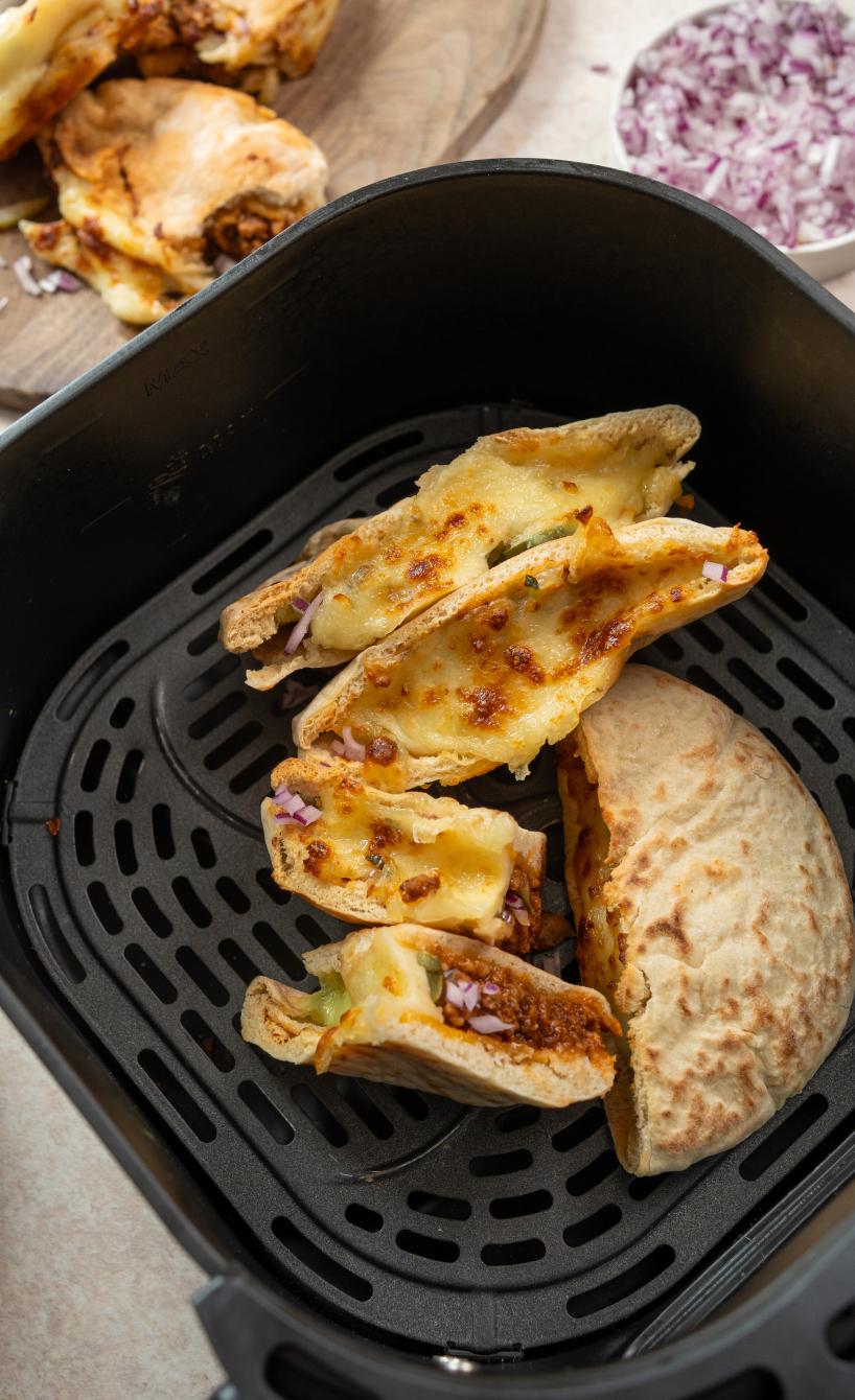 Cheeseburger Pita-Taschen
