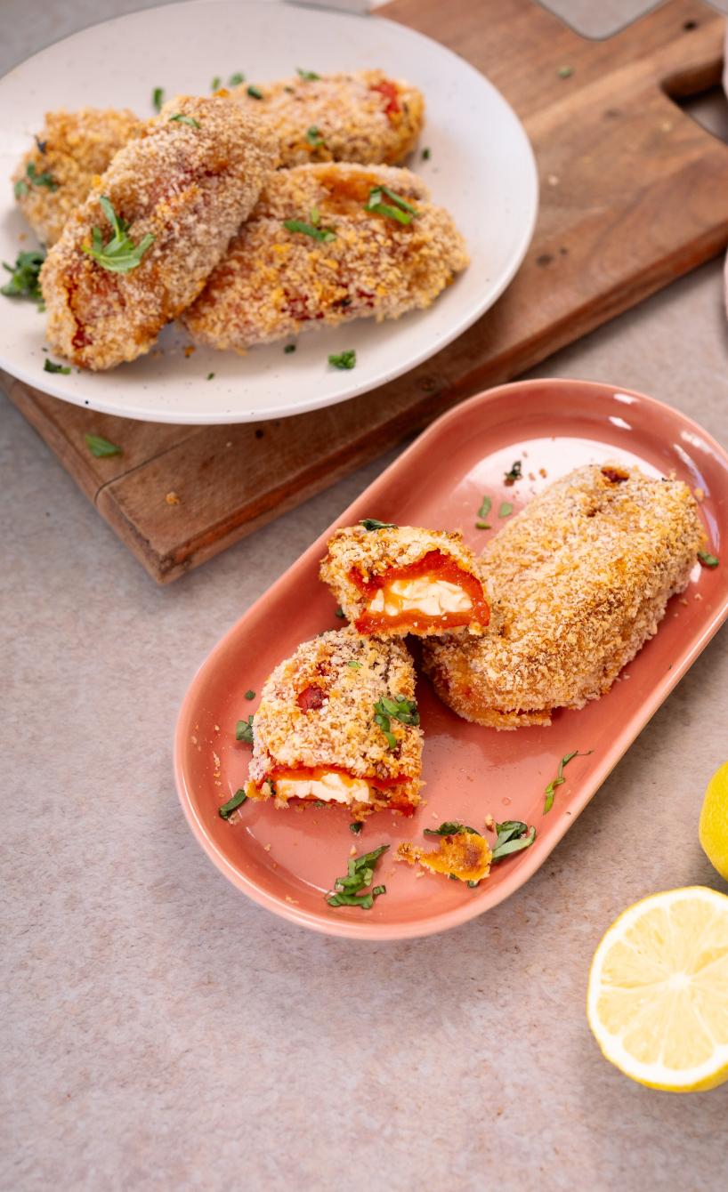 Breaded Peppers with Feta