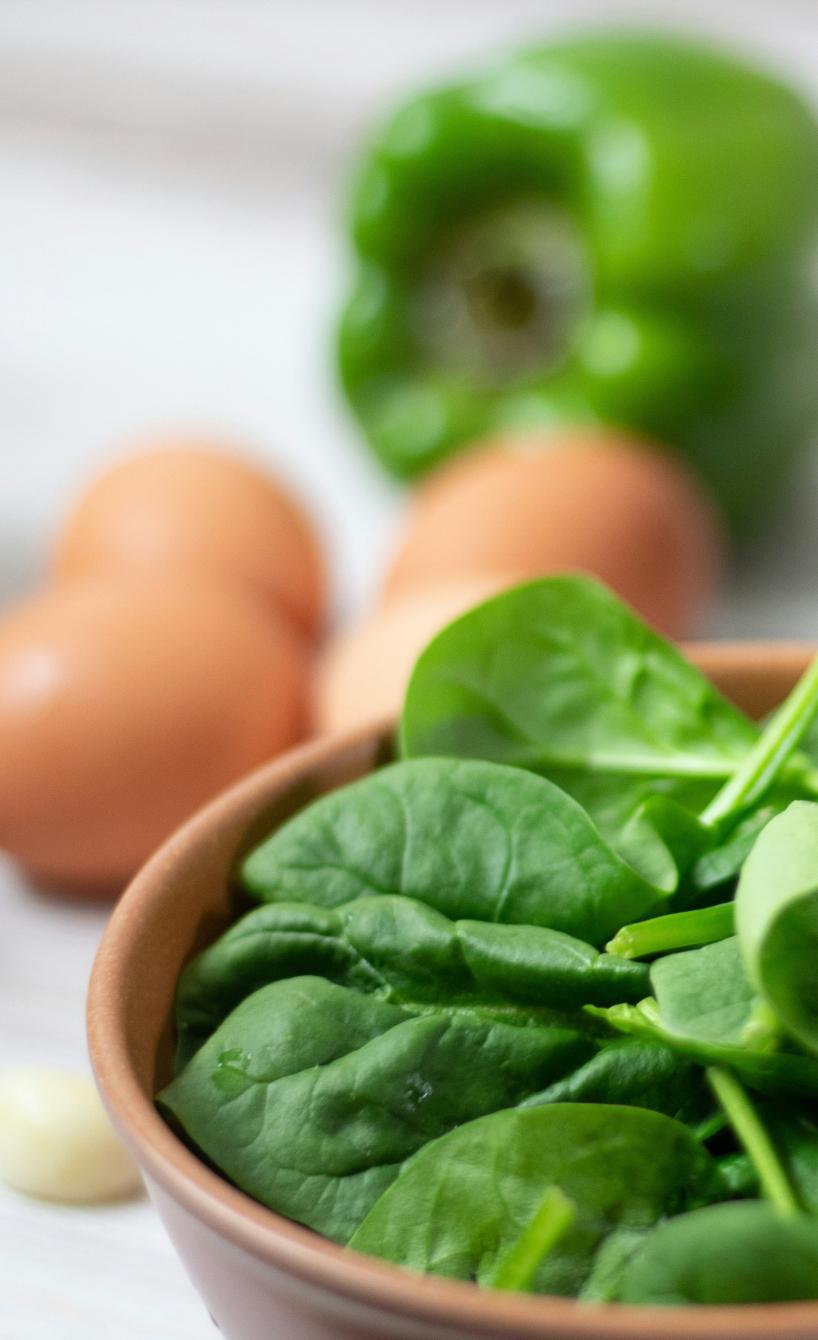 spinach in a bowl