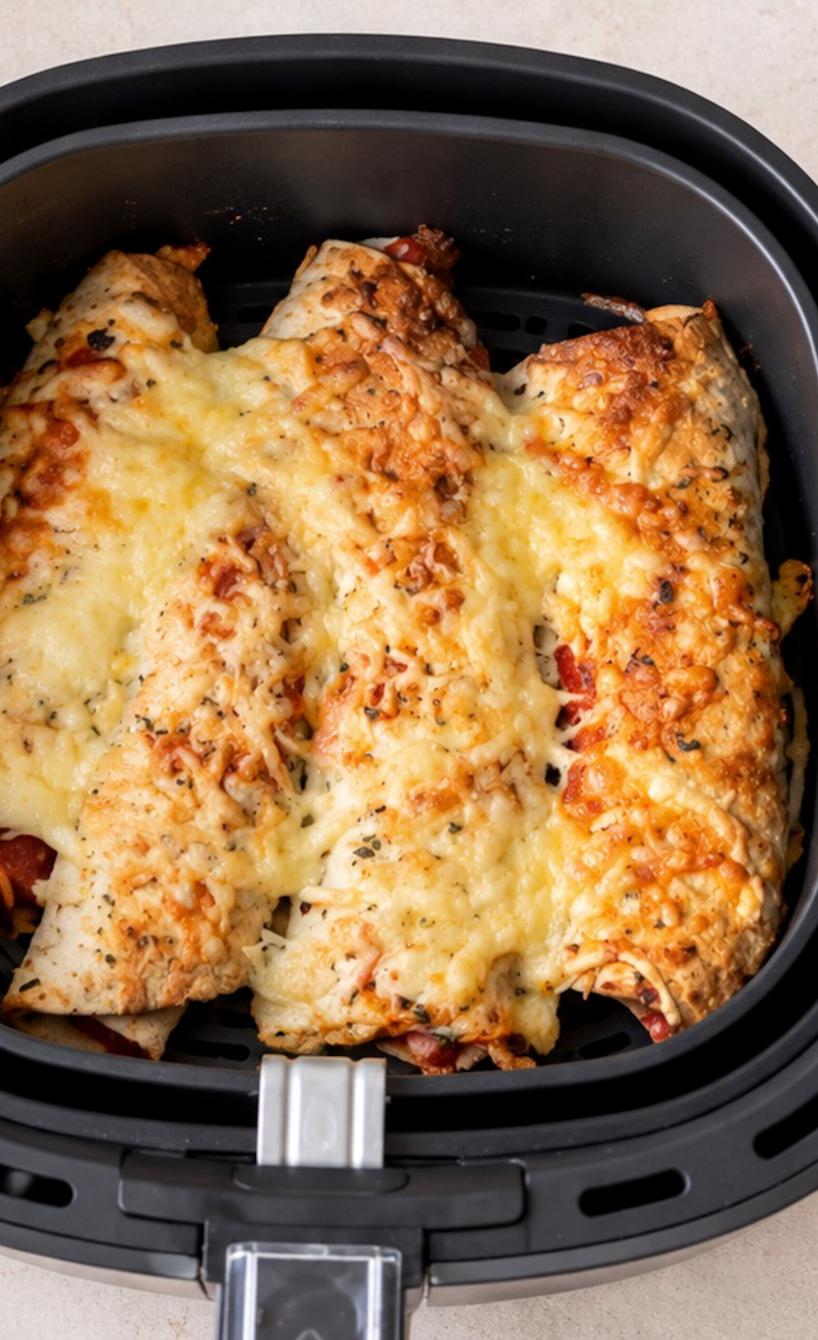 Pizza Rolls aus Wraps