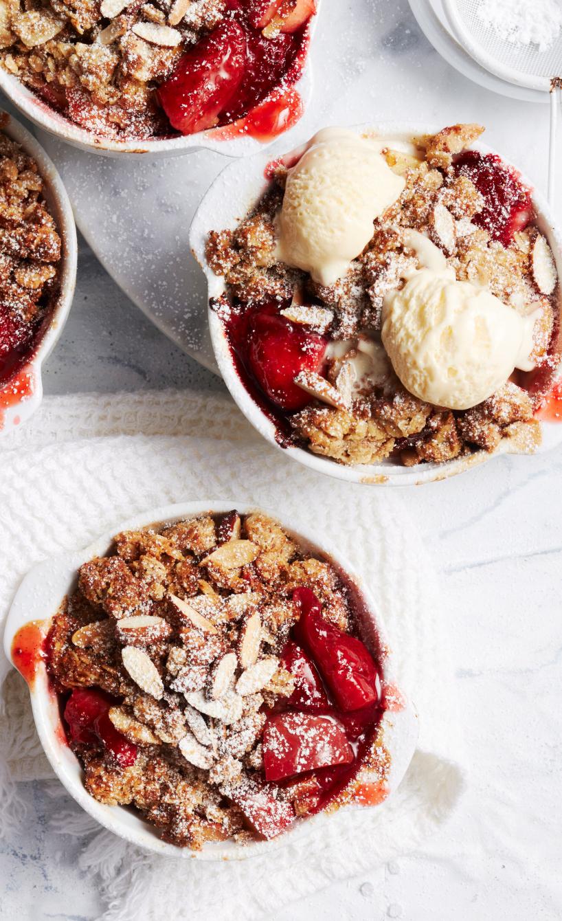 Erdbeer-Crumble aus dem Airfryer