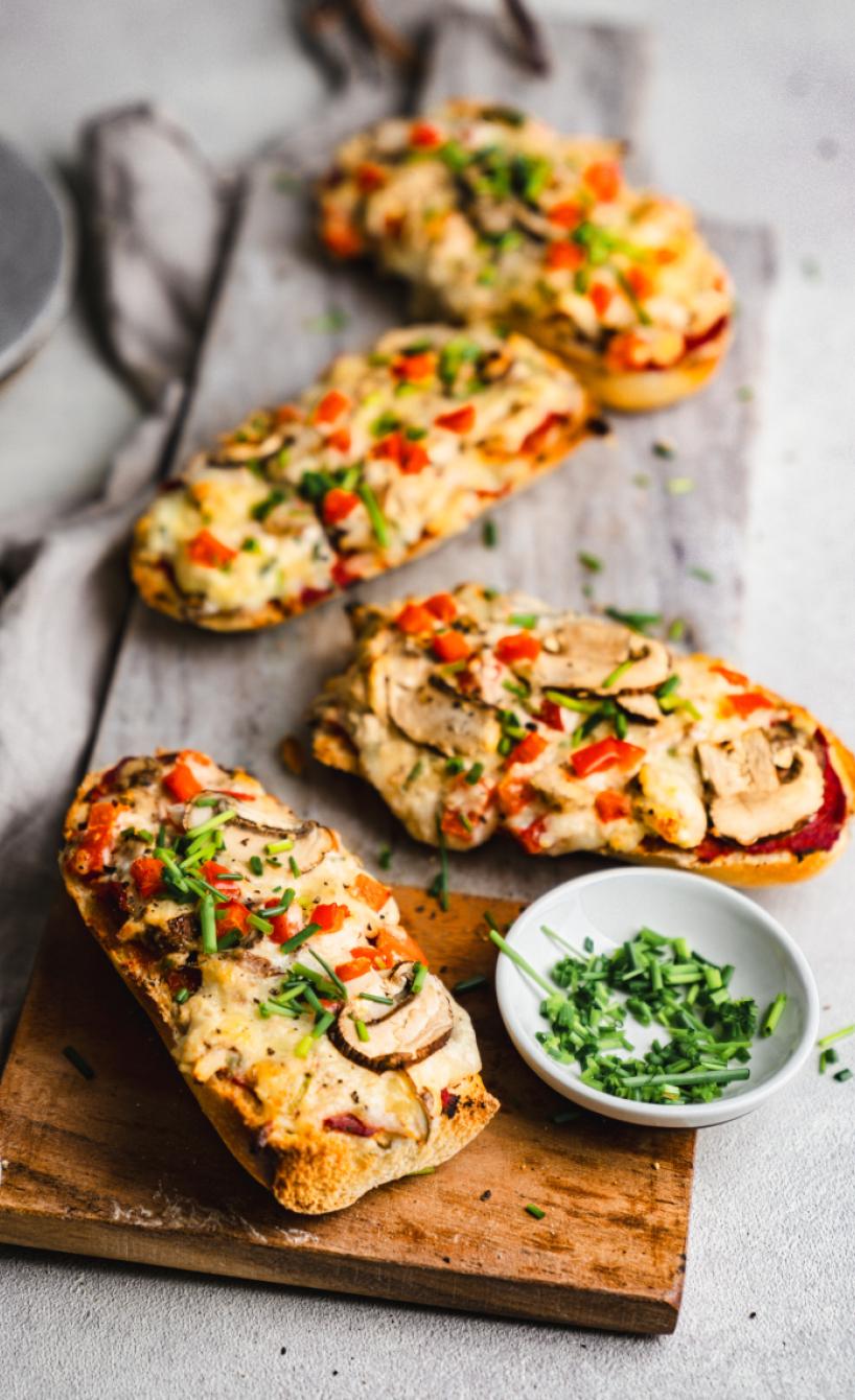 Bistro-Baguette mit Pilzen