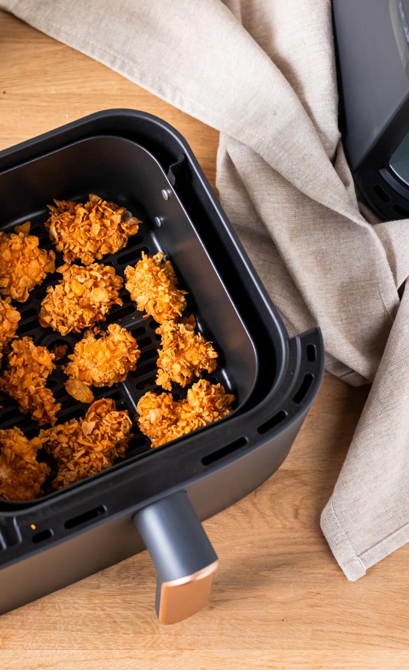 Krosse Chicken Nuggets mit Cornflakes