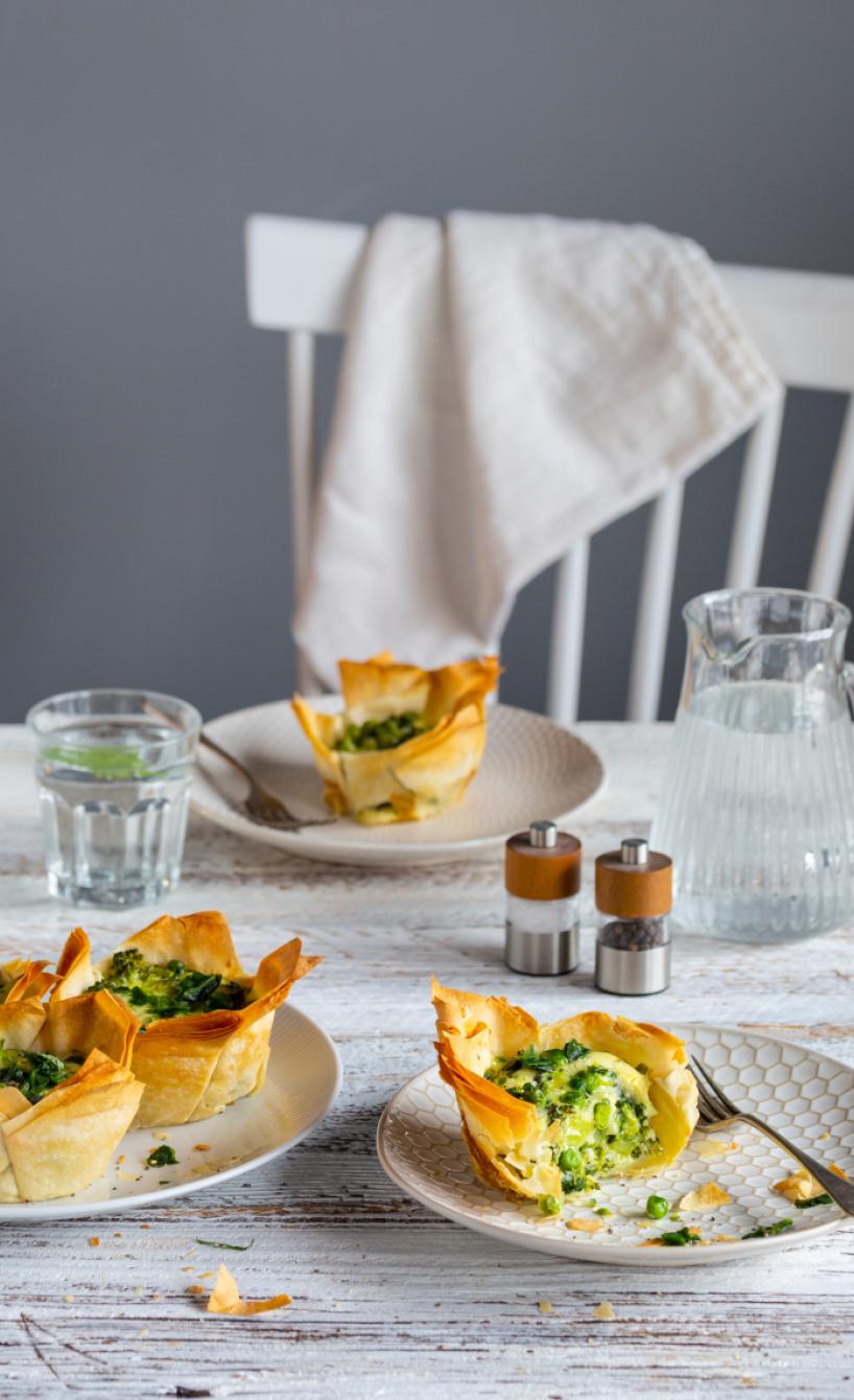 Extra knusprige Filo-Käse-Küchlein