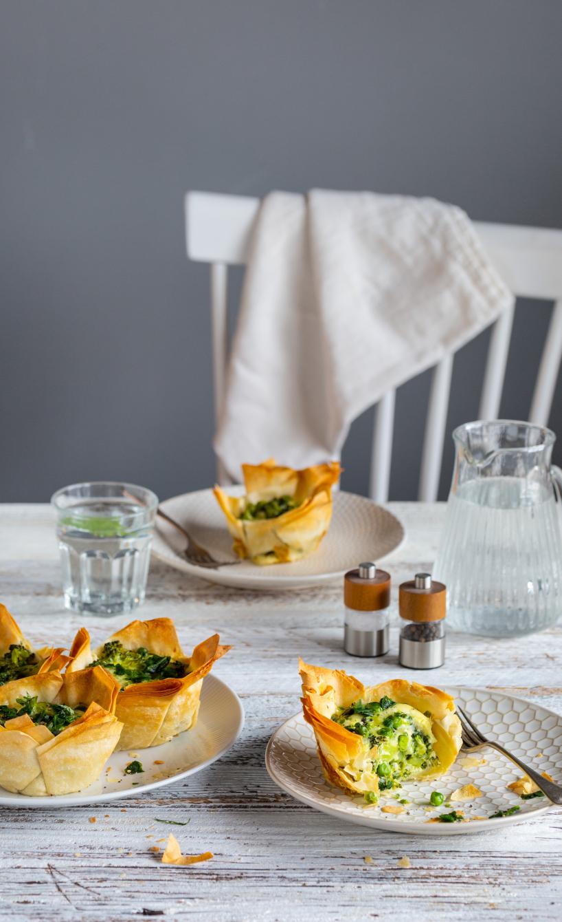 Extra knusprige Filo-Käse-Küchlein