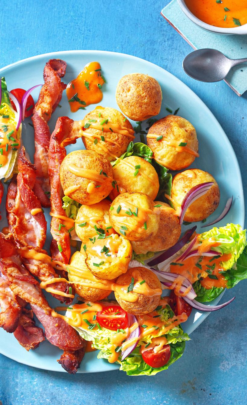 Kartoffelbällchen mit Bacon