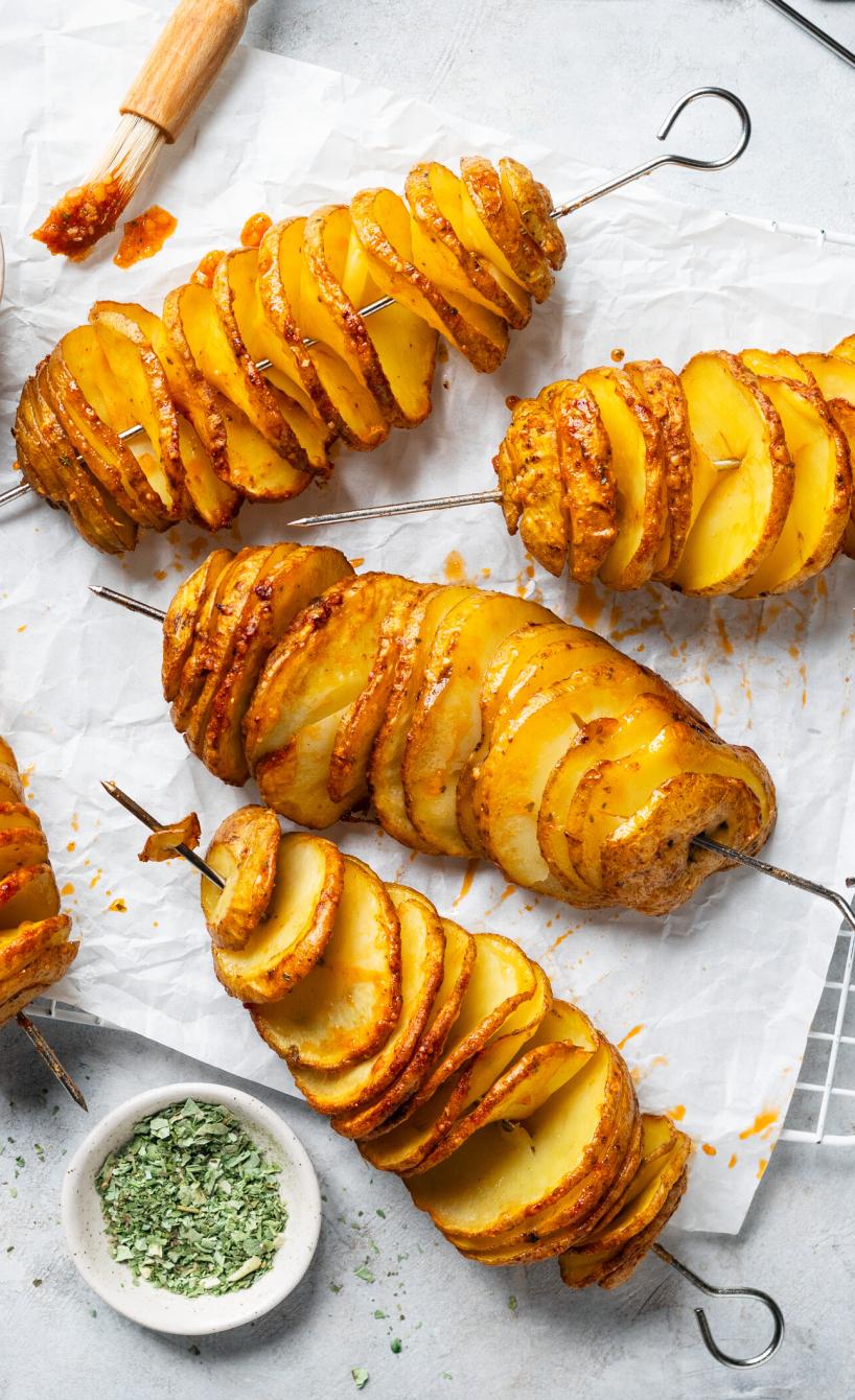 Spiralkartoffeln wie auf dem Weihnachtsmarkt