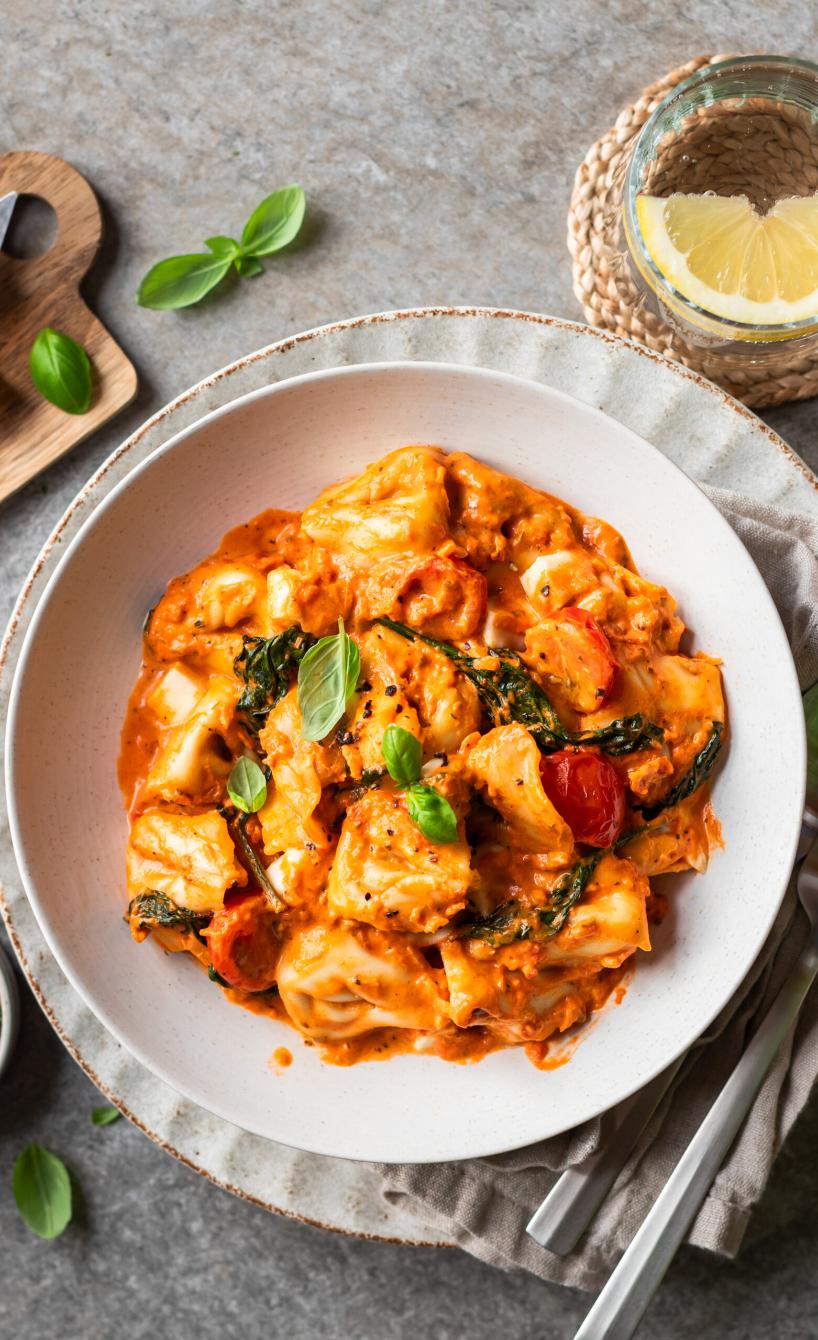 Tortellini Tomate-Mozzarella im AirFryer