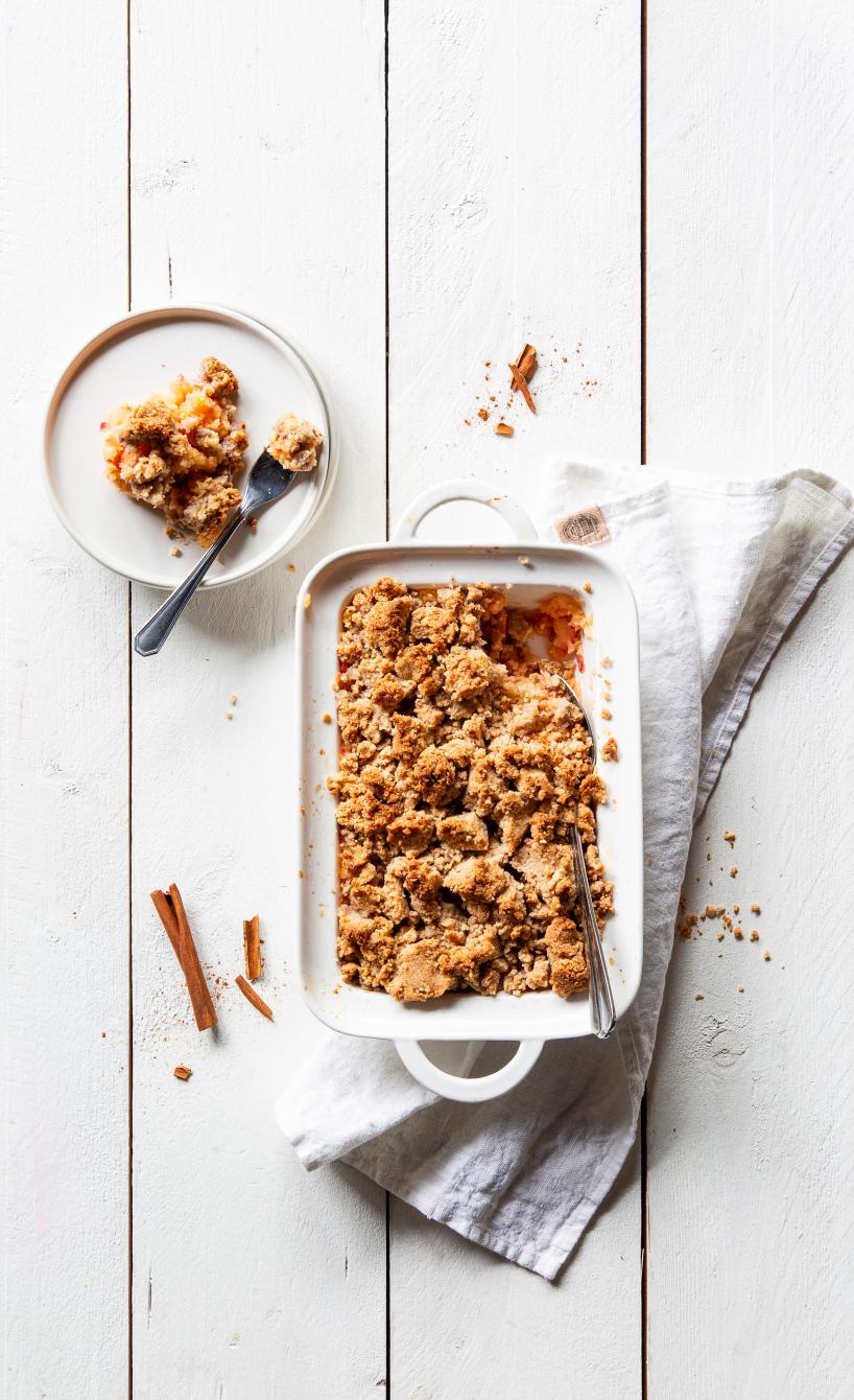 Apfel-Pflaumen-Crumble