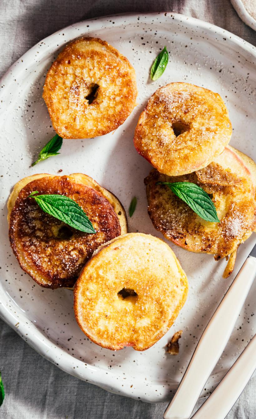 Apfelringe in Pfannkuchenteig