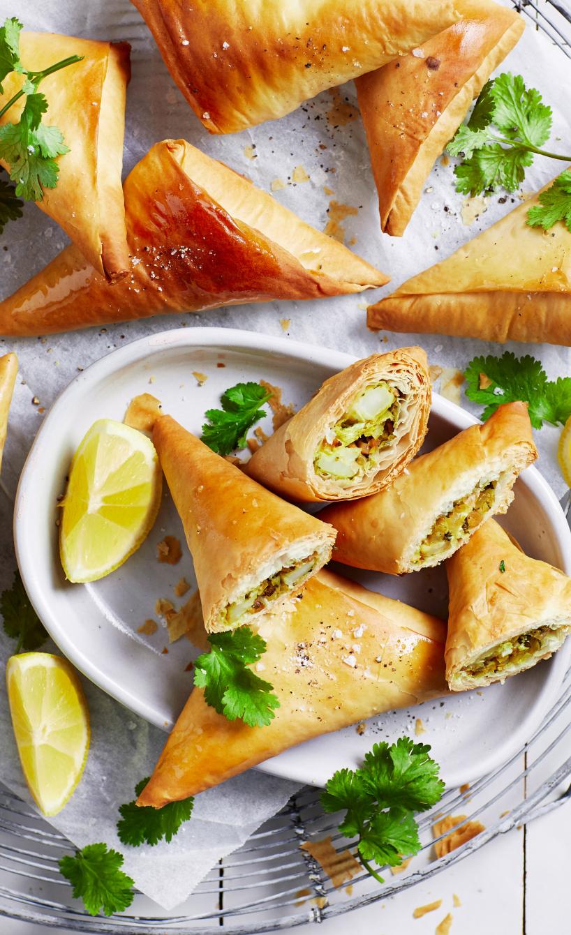 Blumenkohl-Filo-Dreiecke aus der Heißluftfritteuse