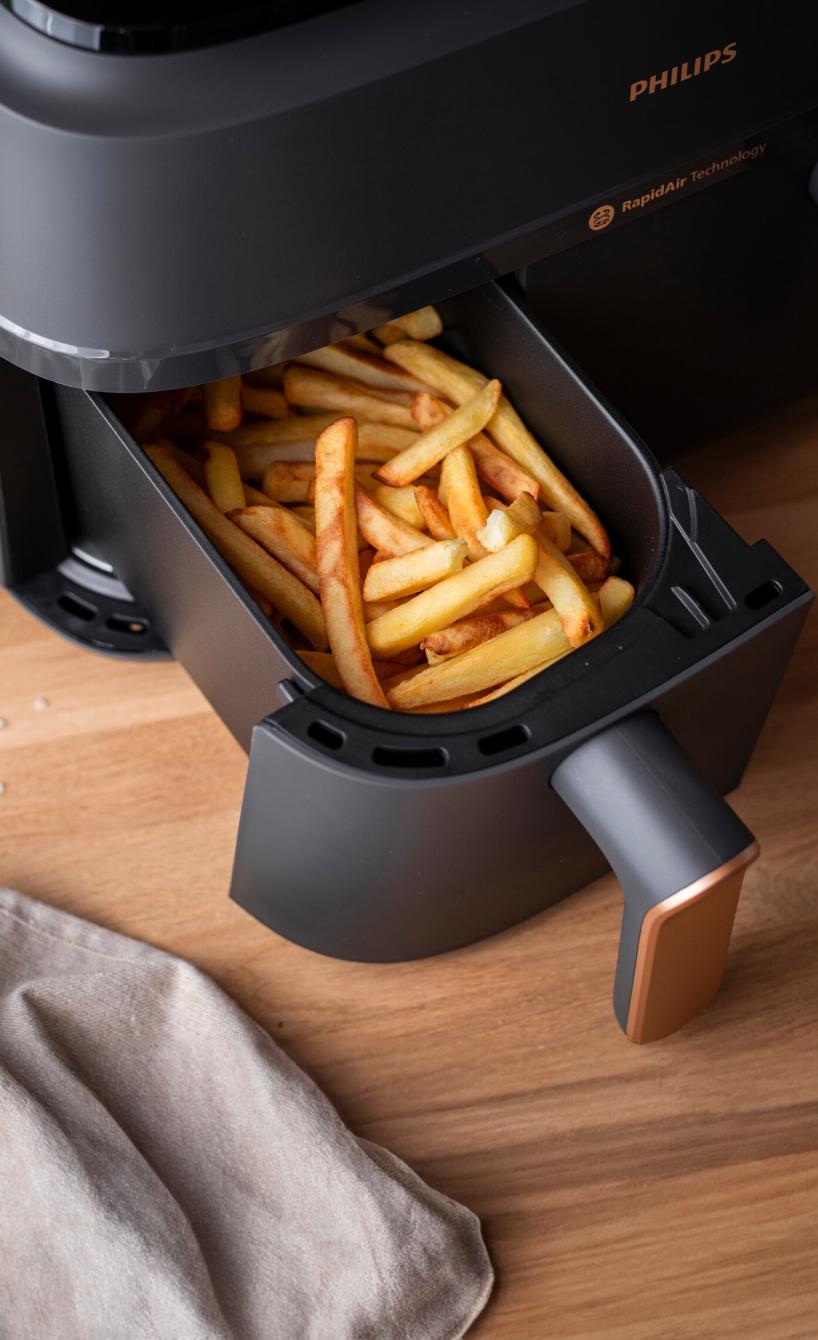 Knusprige Pommes aus der Heißtluftfritteuse