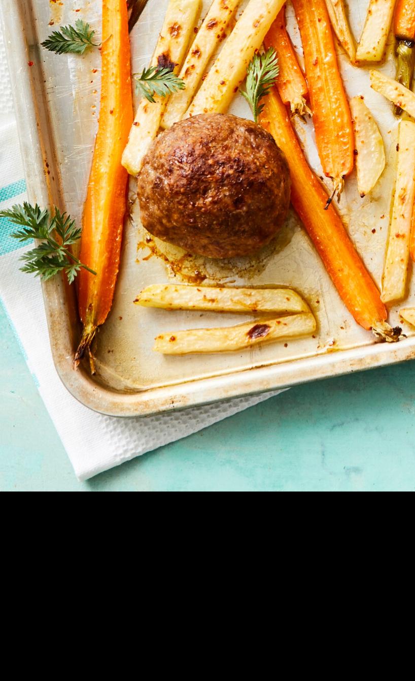 Frikadellen mit Rübengemüse