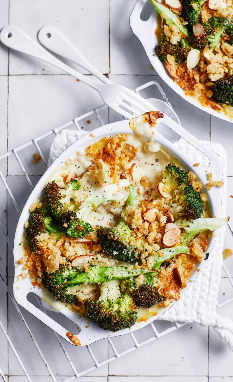 Gratnierter Brokkoli aus der Heißluftfritteuse