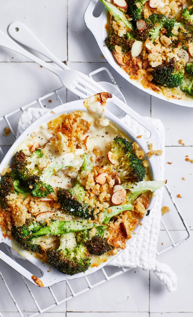 Gratnierter Brokkoli aus der Heißluftfritteuse