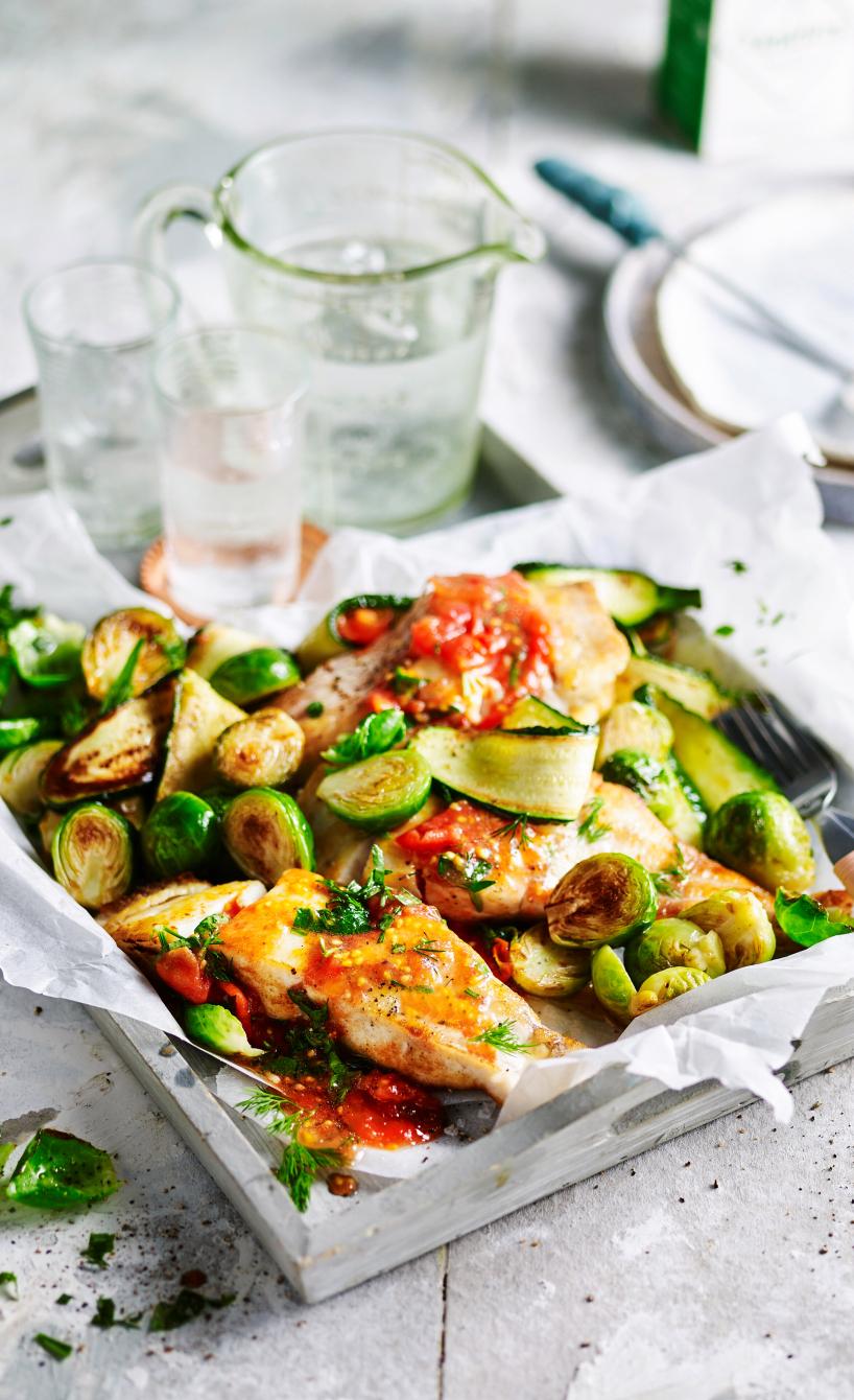 Hähnchen mit Rosenkohl