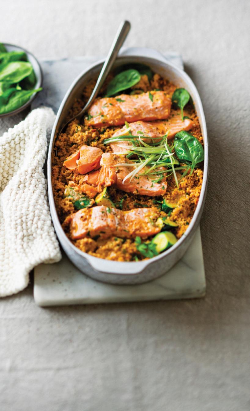 Lachs mit mediterranem Couscous