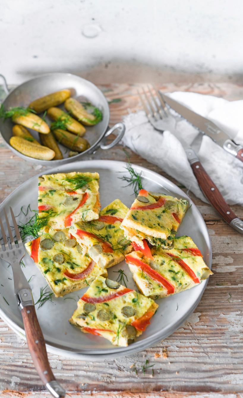 Omeletts mit Cornichons