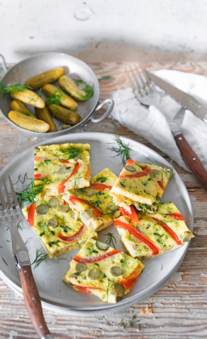 Omeletts mit Cornichons